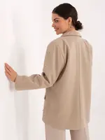 Béžový blazer s ozdobnými detailmi