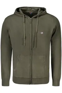 Zelená pánska mikina s kapucňou