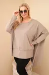 Kesi Dámská tunika Plus Size z bavlny s asymetrickým spodním lemem fango