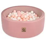 Baby Nellys Bazén pro děti 90x30 cm Velvet + 200 balónků, pudrový