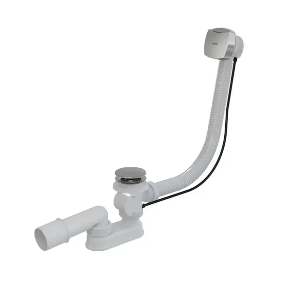 Alcadrain - Vaňová odtoková a prepadová súprava, dĺžka 80 cm, chróm A553KM1-80