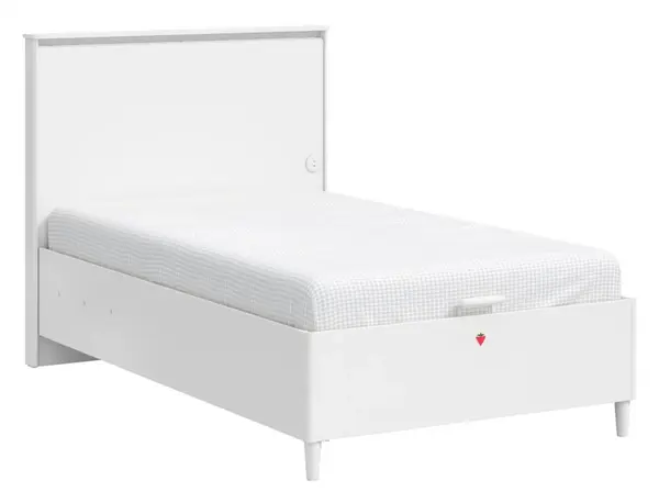 Postel 120x200cm s úložným prostorem a usb vendella - bílá