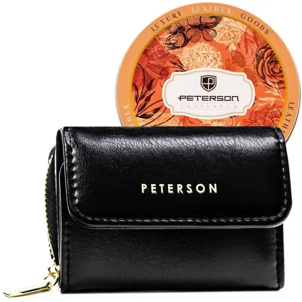 Dámska kožená peňaženka čierna - Peterson Neiry