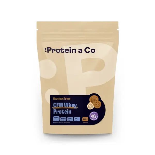 Protein&Co CFM WHEY PROTEIN 80 1 kg, Hazelnut treat
