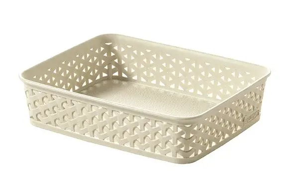 Curver Košíček Rattan Y Style A5 1 ks krémový