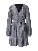 ABOUT YOU Šaty 'Monique'  čierna / strieborná