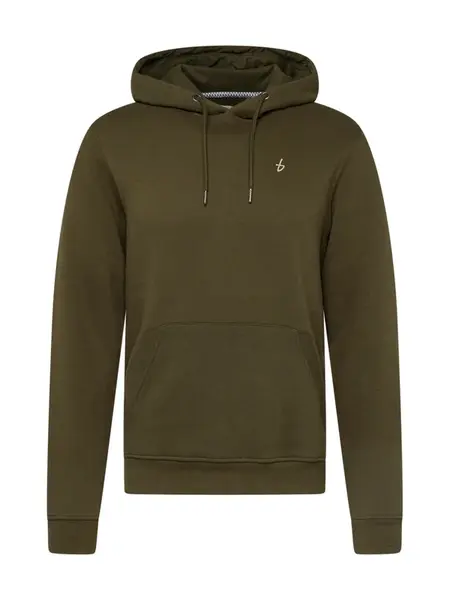 BLEND Mikina  hnedá / pastelovo žltá / tmavozelená / šedobiela