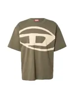 DIESEL Tričko  nebielená / olivová