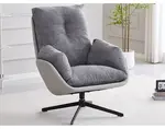 Otočné křeslo Modena, holubí šedá tkanina