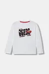 Dětské bavlněné tričko s dlouhým rukávem Guess