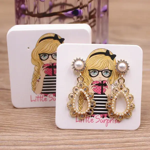 Square Paper Earring Display Cards