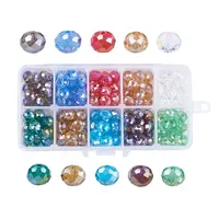 10 Colors Electroplate Glass Beads Strands
