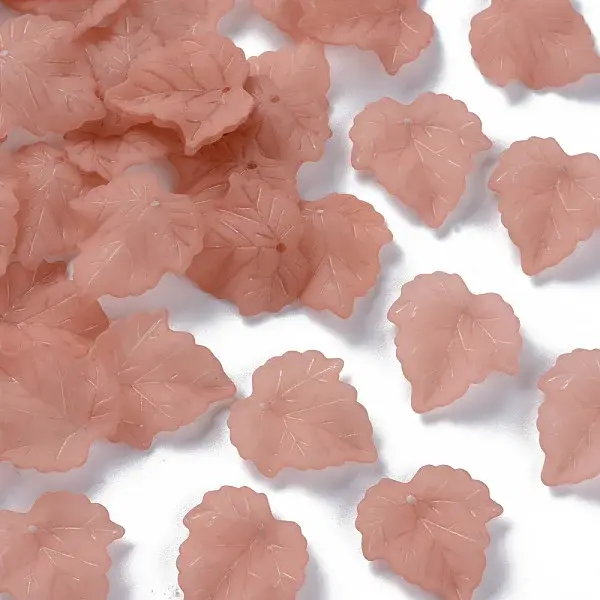 Transparent Frosted Acrylic Leaf Pendants