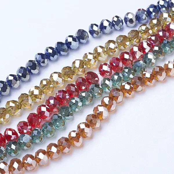 Electroplate Glass Beads Strands