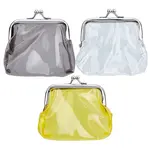 3Pcs 3 Colors Transparent PVC Change Purse