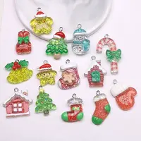 Christmas Transparent Resin Pendants
