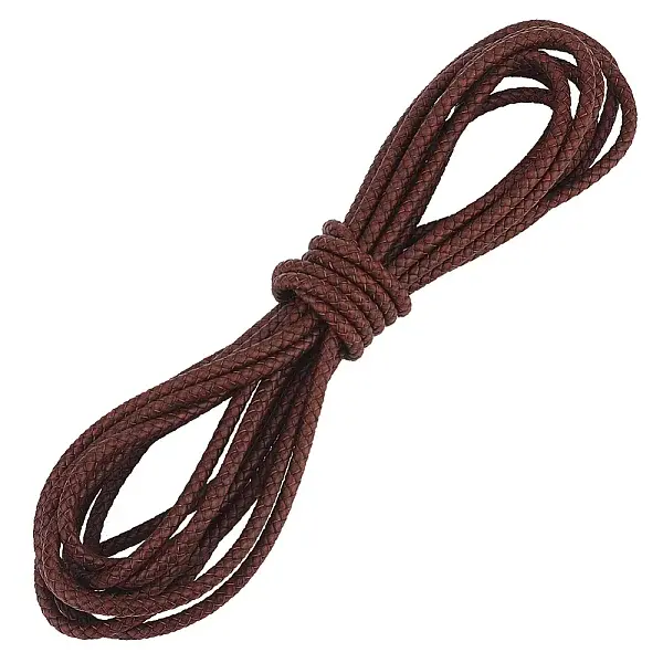 Round Braided Leather Cord