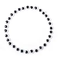 Black & White Plastic Wiggle Googly Eyes Cabochons