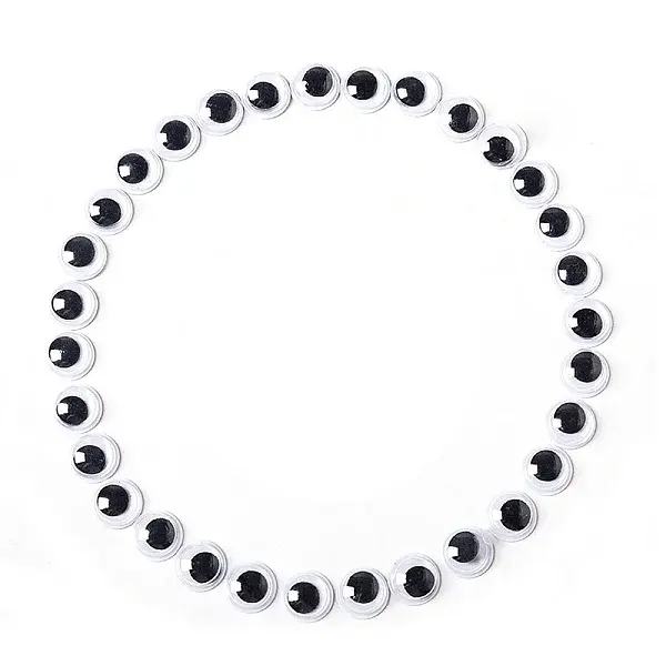 Black & White Plastic Wiggle Googly Eyes Cabochons