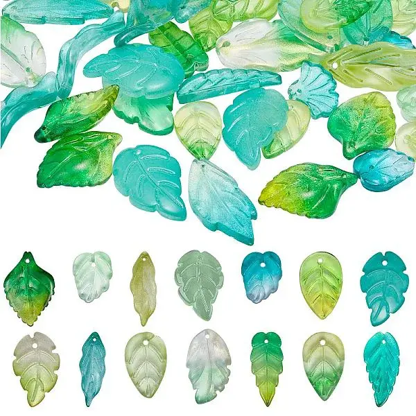 100Pcs Transparent Glass Pendants