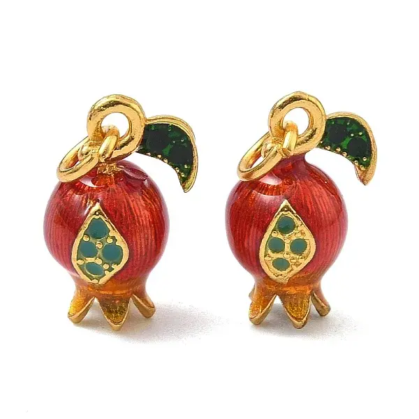 Alloy Enamel Fruit Pendants