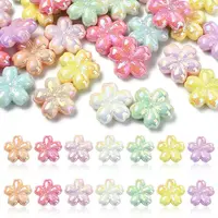 30Pcs UV Plating Opaque Acrylic Beads