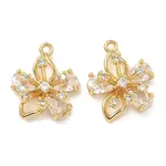 Brass Micro Pave Cubic Zirconia Pendants