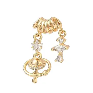 Brass Pave Cubic Zirconia Pendants