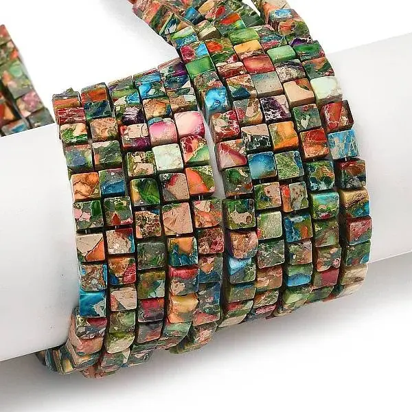 Dyed Natural Imperial Jasper Beads Strands