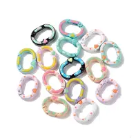 Spray Painted Alloy Spring Gate Rings