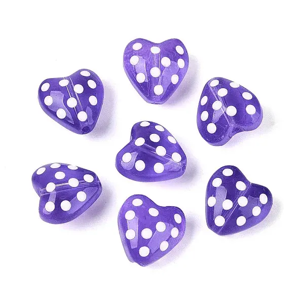 Transparent Glass Enamel Beads Strands