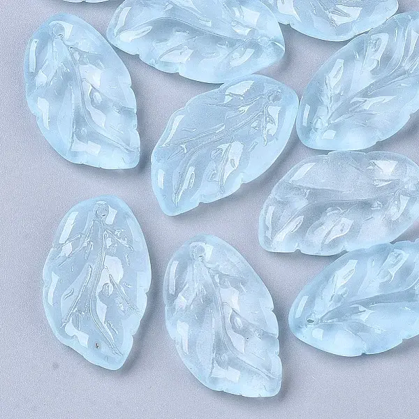 Transparent Spray Painted Glass Pendants