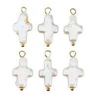 6Pcs Natural Keshi Pearl Pendants