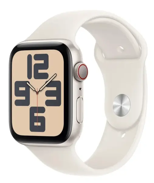 APPLE Watch SE (2024) Cellular 44mm Hvězdně bílý hliník s hvězdně bílým sportovním řemínkem M/L