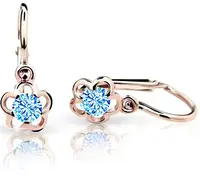 Cutie Jewellery Detské náušnice C1945-10-X-4 svetlo modrá