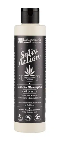 LASAPONARIA Pánský sprchový gel a šampon s konopím 2v1 BIO 200 ml