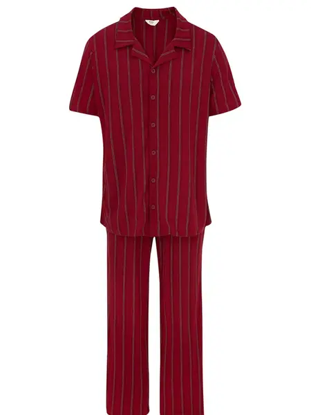 Dagi Dlhé pyžamo  bordová / čierna