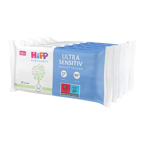HIPP Babysanft Čistící vlhčené ubrousky ULTRA SENSITIV 5 x 48 ks 5 x 48 ks