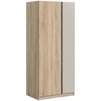 MID.YOU ŠATNÍ SKŘÍŇ S OTOČNÝMI DVEŘMI, Sonoma dub, kašmírová, 80/183/53 cm