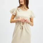 Orsay Béžové dámské mikinové šaty s krajkou - Dámské