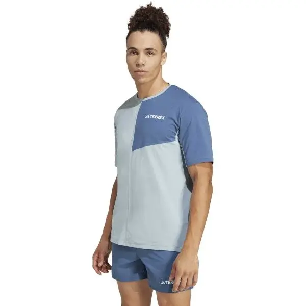 adidas MT TEE Pánske outdoorové tričko, svetlomodrá, veľkosť