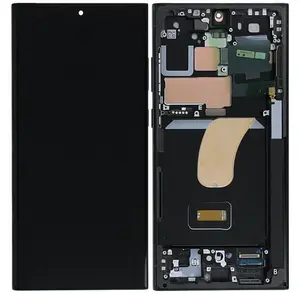 LCD display + dotyková deska + přední kryt pro Samsung Galaxy S24 Ultra, black