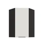 Horní rohová skříňka Aria 60x60 GN-90 1F (45°) Barva korpusu: Černá, Barva dvířek: WH - Crystal white AFM