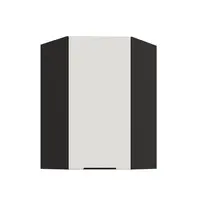 Horní rohová skříňka Aria 60x60 GN-90 1F (45°) Barva korpusu: Černá, Barva dvířek: WH - Crystal white AFM