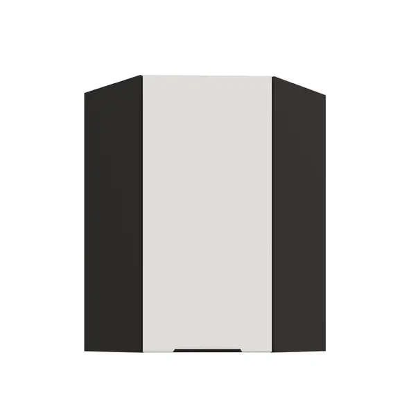 Horní rohová skříňka Aria 60x60 GN-90 1F (45°) Barva korpusu: Černá, Barva dvířek: WH - Crystal white AFM