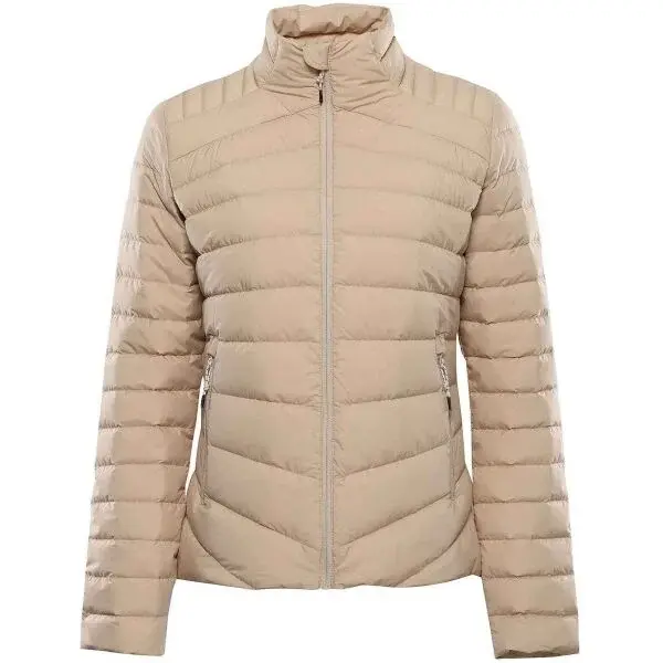 ALPINE PRO RETERA Dámská péřová bunda, béžová, velikost