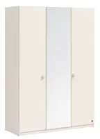 Třídveřová šatní skříň se zrcadlem vendella - béžová