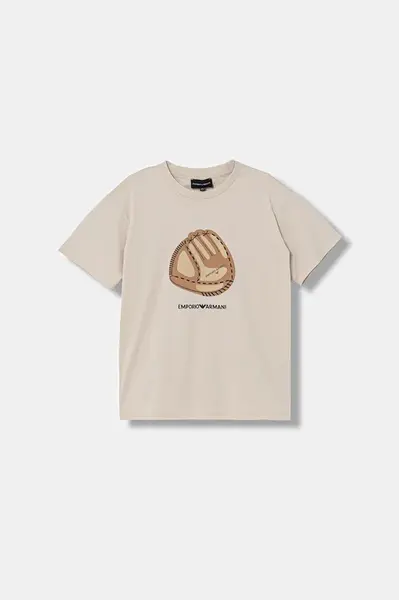 Dětské bavlněné tričko Emporio Armani