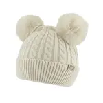 BN Pletená zimní čepice Bambulka - béžová, vel. 48-54 cm