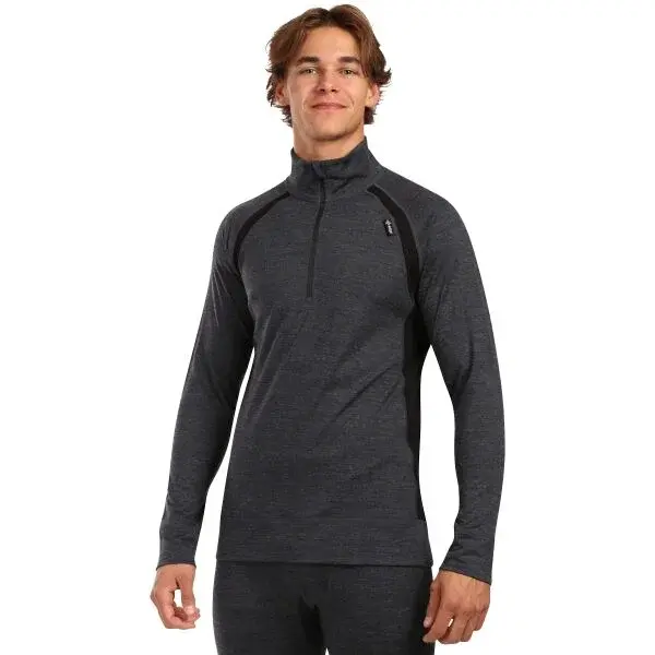 KILPI JAGER Pánské merino triko s dlouhým rukávem, tmavě šedá, velikost XXXL